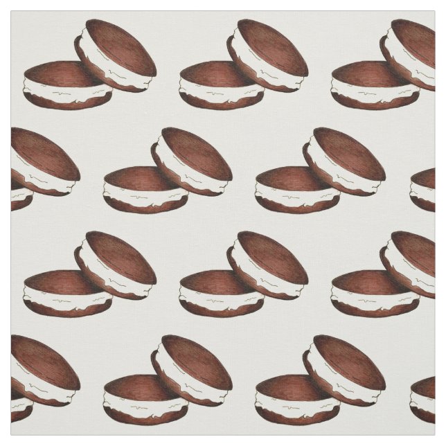 Schokolade Cream Whoopie Pies Junk Food Fabric Stoff (Muster)