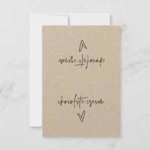 Schokolade-Creme-Etikett