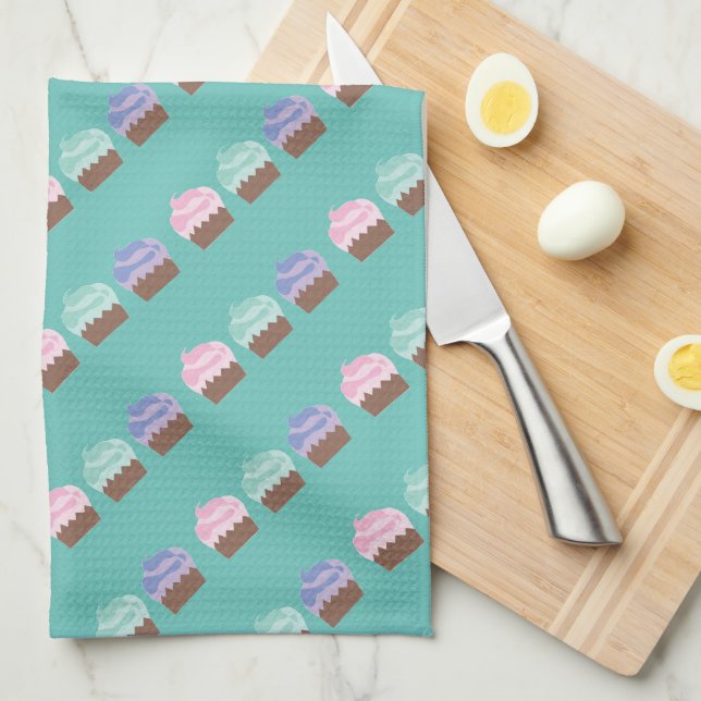 Schokolade Cupcake Baker Küche Geschirrtuch (Viertel Falte)
