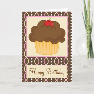 Schokolade Cupcake Happy Birthday Card Karte