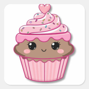 Schokolade Cupcake Sticker