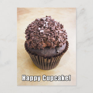 Schokolade Curl Chocolate Happy Cupcake Postkarte