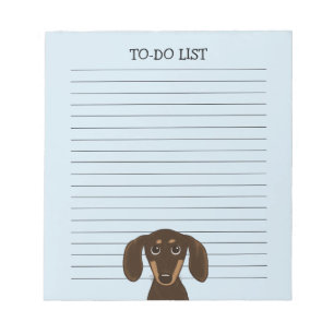 Schokolade Dackel Niedliche Dackel Hund Lover's Li Notizblock