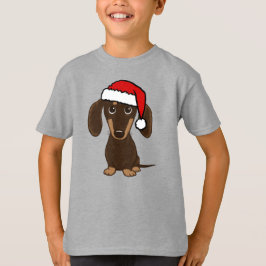 Schokolade Dackel Santa Niedlich Dackel Hund T-Shirt