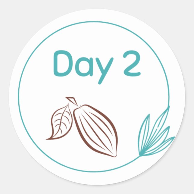 Schokolade Degustationskit Tag 2 Runder Aufkleber (Vorderseite)