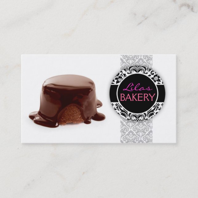 Schokolade dessert bakery Business card Visitenkarte (Vorderseite)