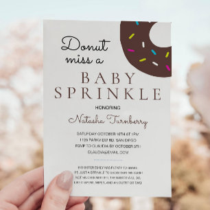 Schokolade Donut Baby Sprinkle Neutral Baby Dusche Einladung