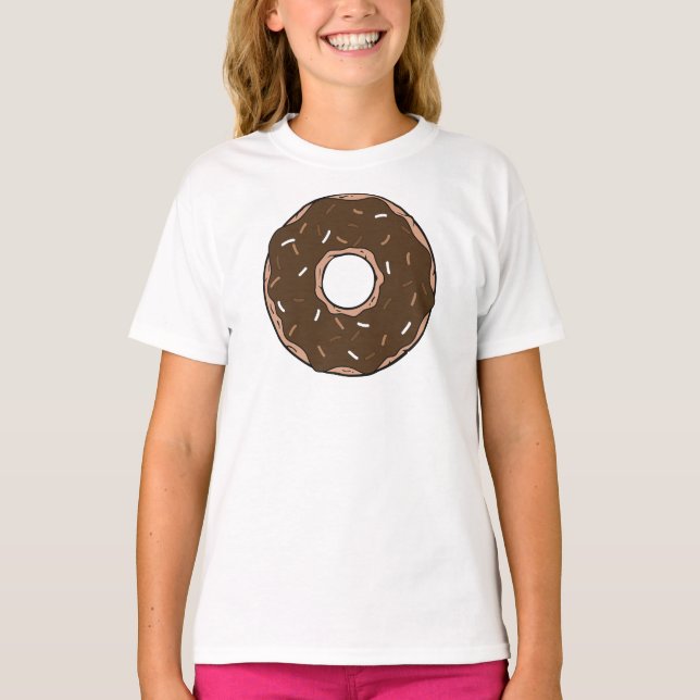 Schokolade, Donut, Icing, Glaze, Sprinklen T-Shirt (Vorderseite)