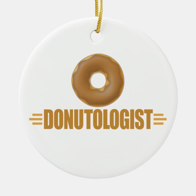 Schokolade Donut Lover Keramikornament (Vorne)