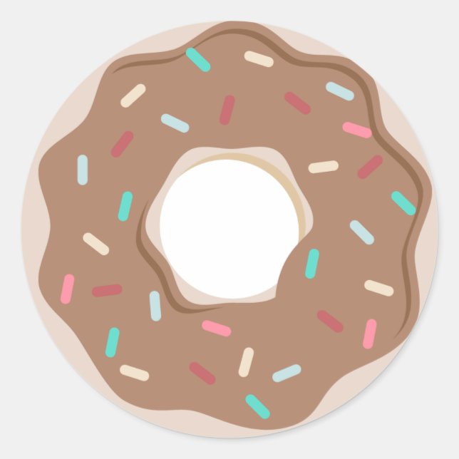 Schokolade Donut Sticker (Vorderseite)