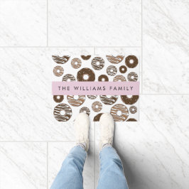 Schokolade Donuts, Karamellabüsse, Icing, Ihr Name Fußmatte