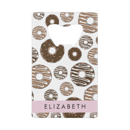 Schokolade Donuts, Karamellabüsse, Icing, Ihr Name Geldbeutel Flaschenöffner