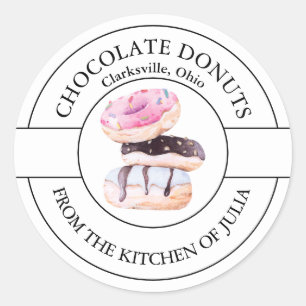 Schokolade-Donuts Runder Aufkleber