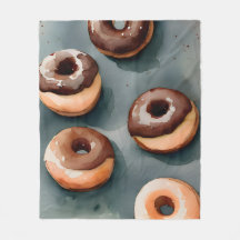 Schokolade Donuts Wasserfarbe