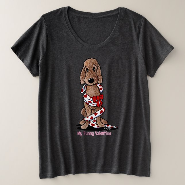 Schokolade Doodle Valentine Plus Größe T-Shir Große Größe T-Shirt (Design vorne)