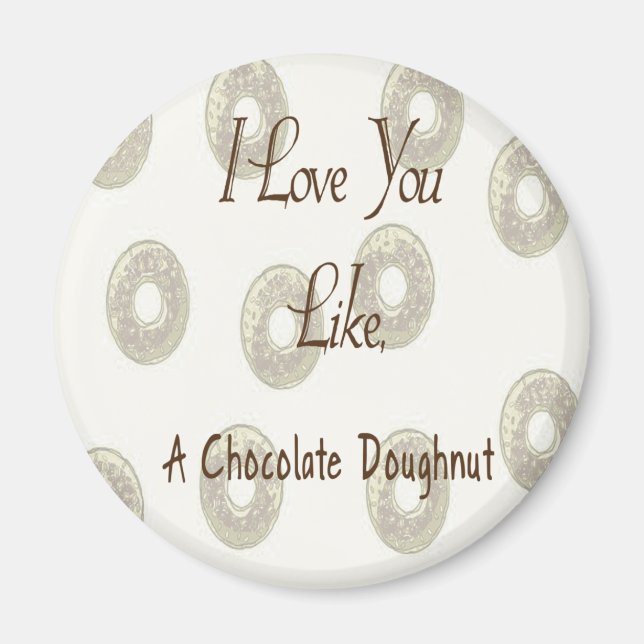 Schokolade Doughnut Magnet (Vorne)