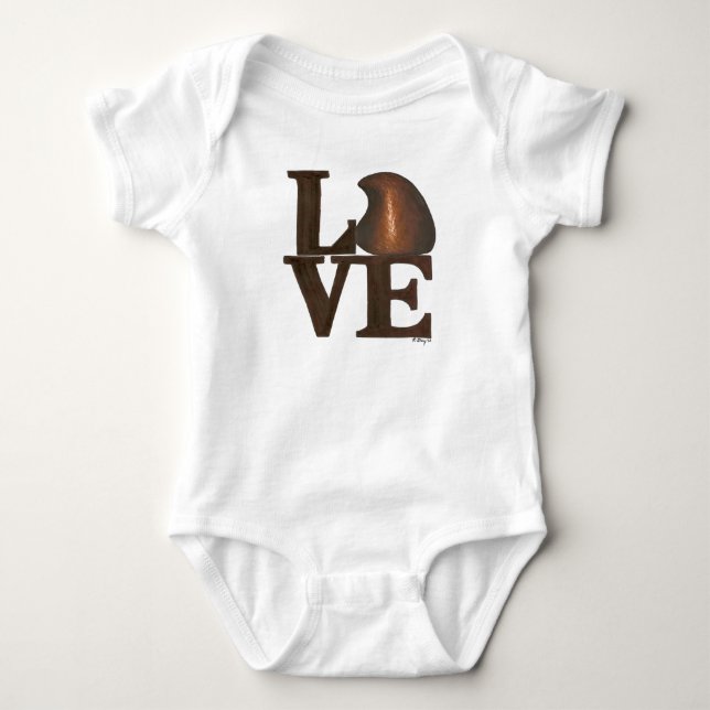 Schokolade Drop Candy LIEBE Valentinstag Geschenk Baby Strampler (Vorderseite)