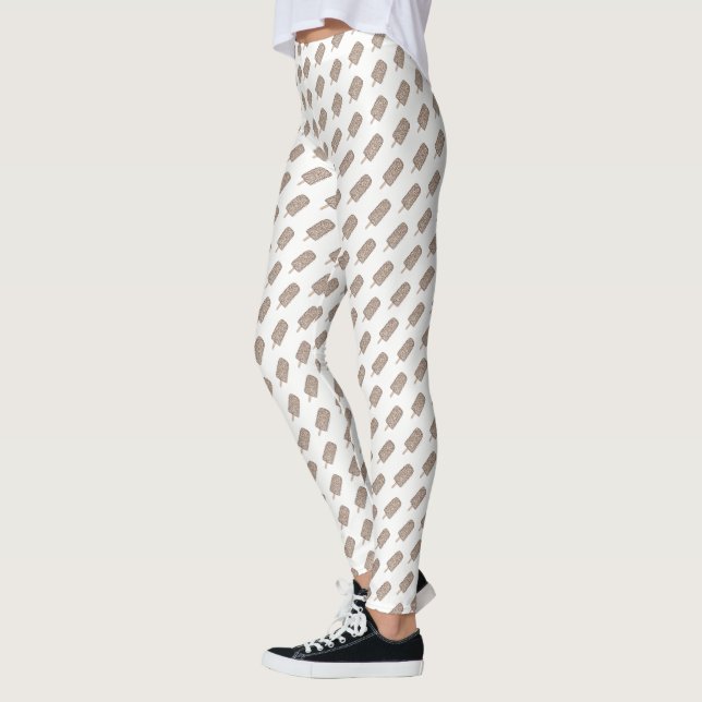 Schokolade Eclair Ice Creme Popsicle Dessert Feins Leggings (Links)
