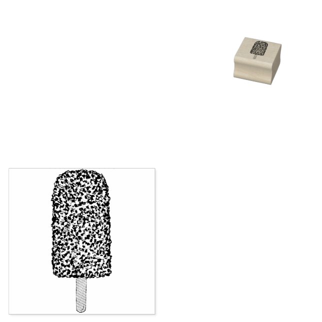 Schokolade Eclair Ice Creme Popsicle Pop Briefmark Gummistempel (Stempel)