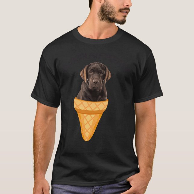 Schokolade-Eis-Schokolade-Labrador-Retriever-Hund  T-Shirt (Vorderseite)