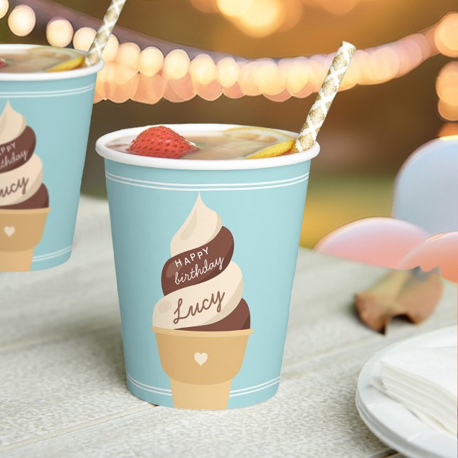 Schokolade Eiscreme Kindergeburtstag Party Foto Einladung (Von Creator hochgeladen)