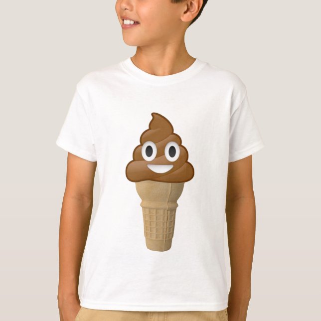 Schokolade Eiscreme oder kack? Emoji macht Spaß! T-Shirt (Vorderseite)