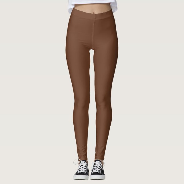 Schokolade Eiscreme Solid Brown Legging Leggings (Vorderseite)