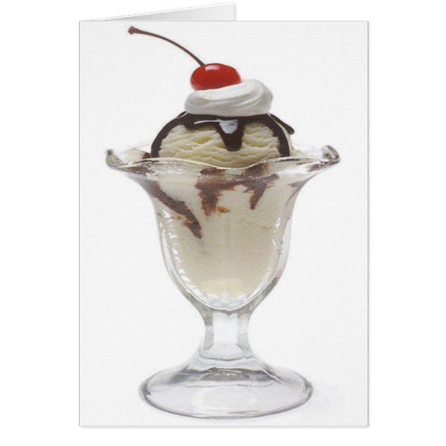 Schokolade Eiscreme Sundae Blank Card (Vorne)