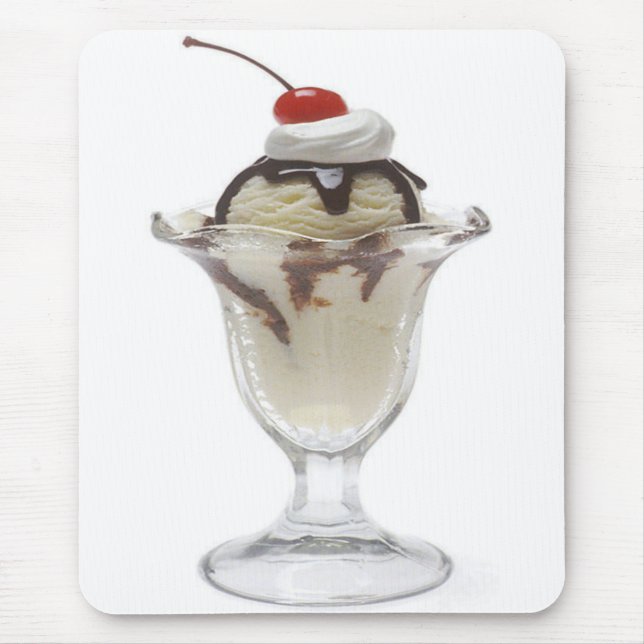 Schokolade Eiscreme Sundae Mousepad (Vorne)