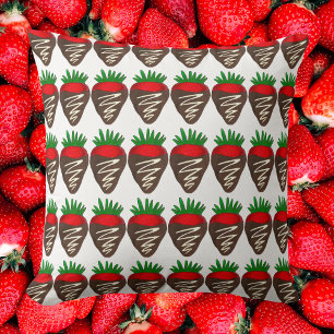 Schokolade Erdbeere Erdbeeren Valentinstag Kissen