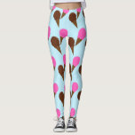 Schokolade & Erdbeere Ice Creme Cones Blue Lounge Leggings<br><div class="desc">Schokolade & Erdbeere Ice Creme Cones Blue Lounge Leggings</div>
