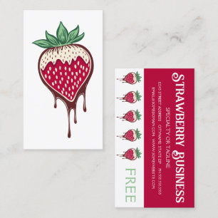 Schokolade Erdbeeren Loyalitätskarte Treuekarte