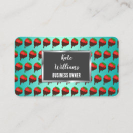 Schokolade Erdbeeren Visitenkarte