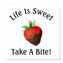 Schokolade Erdbeerposter