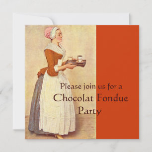 SCHOKOLADE FONDUE DINNER PARTY EINLADUNG