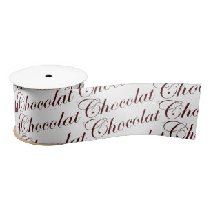 Schokolade Französisch Schokolade Script Ribbon Satinband