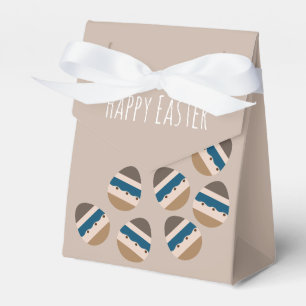 Schokolade Frohe Ostern Eier Erdtöne Blau Braun Geschenkschachtel