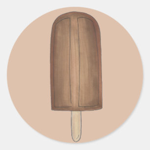 Schokolade Fudge Fudgesicle Popsicle Stickers