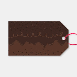 Schokolade Geburtstagskuchen Zuckerguss Geschenkanhänger