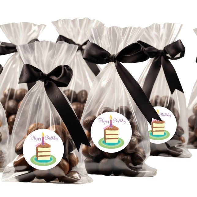 Schokolade Geburtstagstorte Runder Aufkleber (Von Creator hochgeladen)