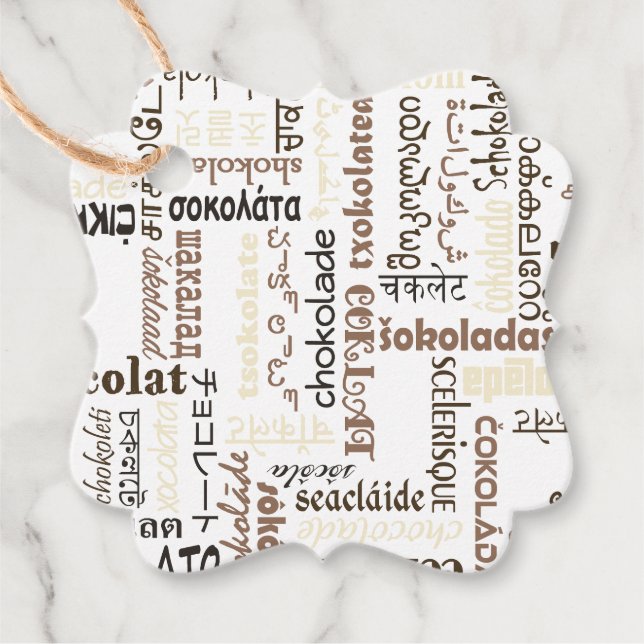 Schokolade Geschenkanhänger (Vorderseite)