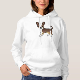 Schokolade, glatter Coat Chihuahua Niedlicher Hund Hoodie