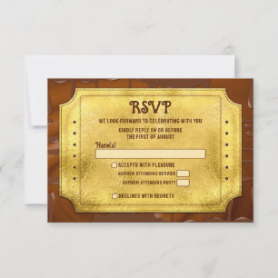 Schokolade Golden Ticket Bar Bat Mitzvah UAWG RSVP Karte