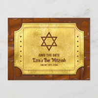 Schokolade Golden Ticket Bar Mitzvah Save the Date