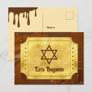 Schokolade Golden Ticket Bar Mizwa Danke Postkarte