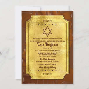Schokolade Golden Ticket Bat Mitzvah oder Bar Mitz Einladung
