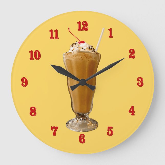 Schokolade Große Wanduhr (Vorderseite)