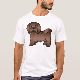 Schokolade Havanese Niedlich Cartoon Dog Illustrat T-Shirt