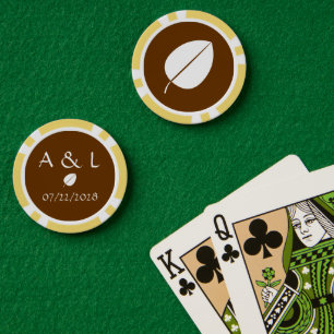 Schokolade-Herbstlaub Pokerchips
