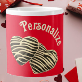 Schokolade Herzerrot niedliche Liebe Jumbo-Tasse
